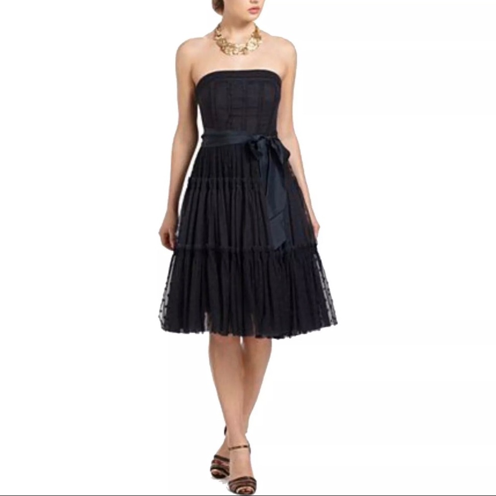 Anthropologie Midnight Strapless Dress